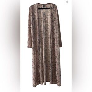 NWOT Snake Print Cover Up & Matching Bikini Bottoms